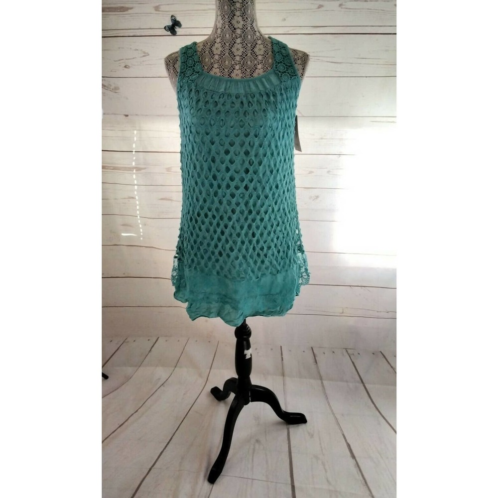 H & S Made In Italy Fishnet Dress/Beach Cover Up S
